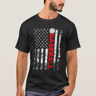 アメリカ国旗の野球チームのギフト Tシャツ