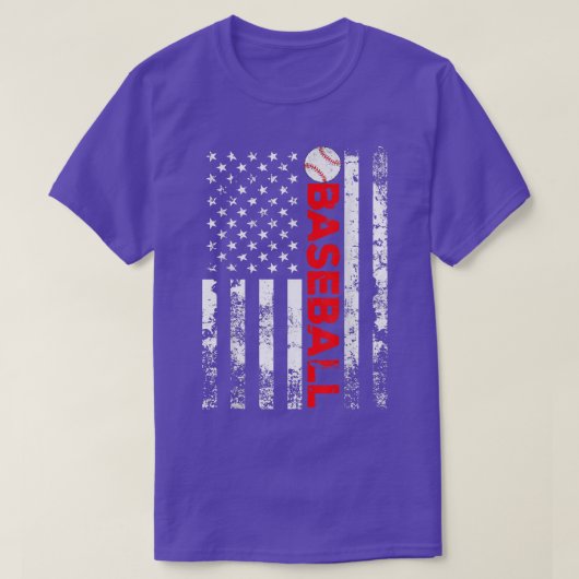 アメリカ国旗の野球チームギフト283 Tシャツ (デザイン正面)