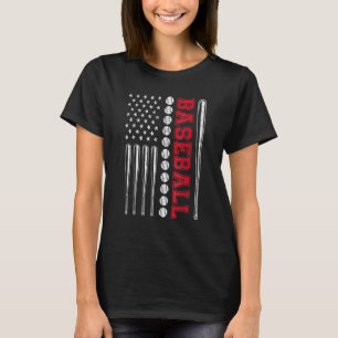 アメリカ国旗の野球チームメンズボーイズキッズガールウォー Tシャツ