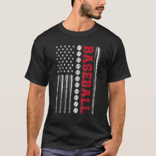 アメリカ国旗の野球チームメンズボーイズキッズガールウォー Tシャツ