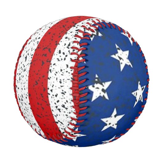 アメリカ国旗の野球ボール  野球ボール (アングル)