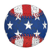 アメリカ国旗の野球ボール  野球ボール (正面)