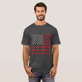 アメリカ国旗の鉄道列車の贈り物 Tシャツ (正面フル)