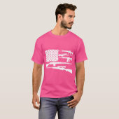 アメリカ国旗の銃スナイパーライフル機関銃Pr Tシャツ (正面フル)