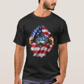 アメリカ国旗の隠された歩兵第3連隊を破った Tシャツ (正面)