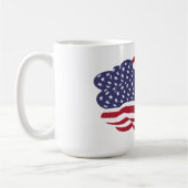 アメリカ国旗の雲のコーヒーマグ コーヒーマグカップ (左)