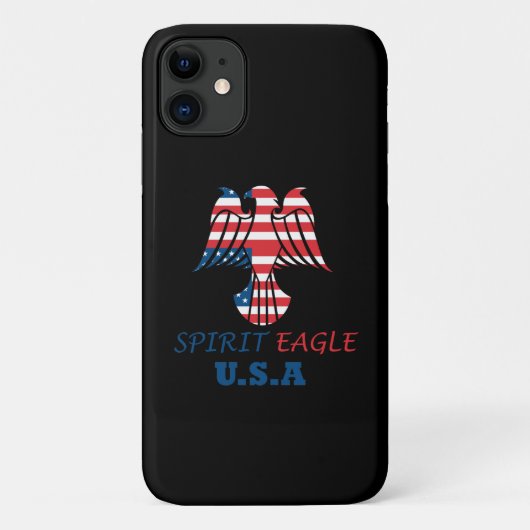 アメリカ国旗の霊鷲 Case-Mate iPhoneケース (裏面)
