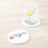 アメリカ国旗の青いローズ パーソナライズ商品 コースター (側面)