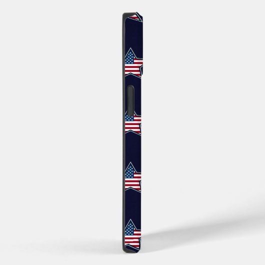 アメリカ国旗の青い星の斜めの星とストライプ Case-Mate iPhoneケース (裏面 / 右)