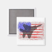 アメリカ国旗の飛行機の愛国的空軍戦争Pl マグネット (正面/裏面)