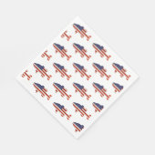 アメリカ国旗の魚（白） スタンダードランチョンナプキン (角)