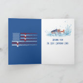 アメリカ国旗の魚 誕生日 カード (内部)