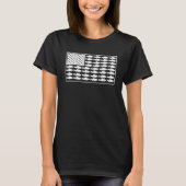 アメリカ国旗の魚 Tシャツ (正面)