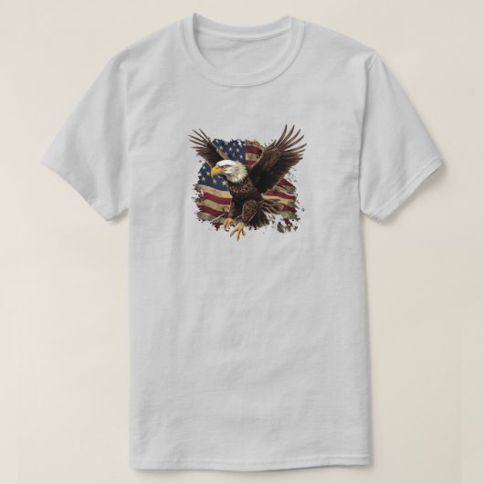 アメリカ国旗の鷲Tシャツ Tシャツ (デザイン正面)