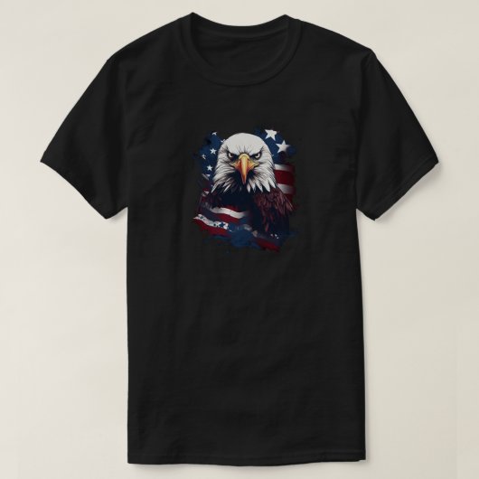 アメリカ国旗の鷲Tシャツ Tシャツ (デザイン正面)
