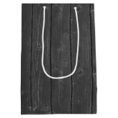 アメリカ国旗の鹿オンウッド ミディアムペーパーバッグ (裏面)