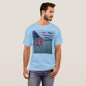 アメリカ国旗のT字 Tシャツ (正面フル)