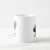 アメリカ国旗はげ鷲7月4日Happy 4 コーヒーマグカップ (中央)