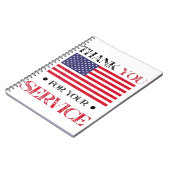 アメリカ国旗をありがとう ノートブック (左側)