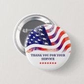 アメリカ国旗をありがとう 缶バッジ (正面&裏面)
