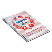アメリカ国旗をテーマにしたカスタムオフィス用品 4th of July ノートブック (右側)