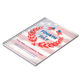アメリカ国旗をテーマにしたカスタムオフィス用品 4th of July ノートブック (左側)