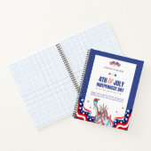 アメリカ国旗をテーマにした企業オフィスカスタム4th of July ノートブック (内部)