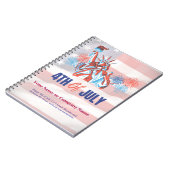 アメリカ国旗をテーマにした法人オフィスカスタム4th of July ノートブック (左側)