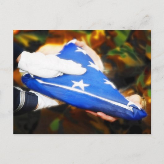 アメリカ国旗を受け取った兵士， 「ありがとう」 ポストカード (正面)