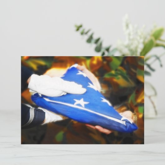 アメリカ国旗を受け取った兵士， 「ありがとう」 招待状 (スタンド正面)