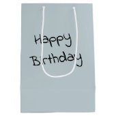 アメリカ国旗を持った女の子 ミディアムペーパーバッグ (裏面)