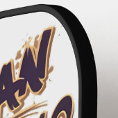 アメリカ国旗を持つアメリカのバイソン・バッファロー ピックルボールラケット (左詳細)