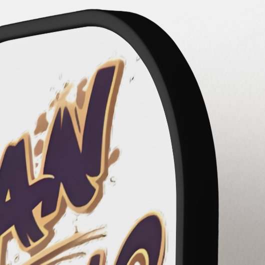 アメリカ国旗を持つアメリカのバイソン・バッファロー ピックルボールラケット (左詳細)