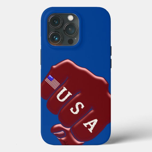 アメリカ国旗を持つアメリカの拳バンプCase-Mate iPh Case-Mate iPhoneケース (裏面)
