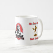アメリカ国旗を持つオリンピア・マググ🇺🇸 コーヒーマグカップ (正面右)