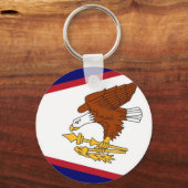 アメリカ国旗を持つキーチェーン キーホルダー (正面)