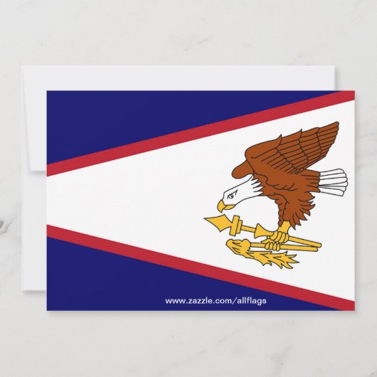 アメリカ国旗を持つベビーシャワー招待状 招待状 (裏面)