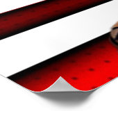 アメリカ国旗を持つモホーク・パンク・ガール ポスター (角)