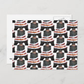 アメリカ国旗を持つリバティーベル – パターン ポストカード (正面/裏面)