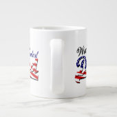 アメリカ国旗を持つ世界最高のパパ ジャンボコーヒーマグカップ (裏面)