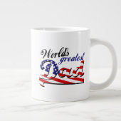 アメリカ国旗を持つ世界最高のパパ ジャンボコーヒーマグカップ (右)