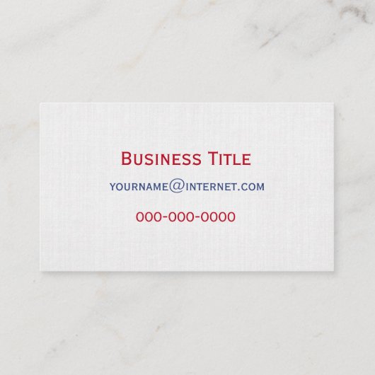 アメリカ国旗を持つ女の子 名刺 (裏面)