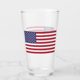 アメリカ国旗を持つ愛国的なガラス杯 タンブラーグラス