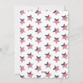 アメリカ国旗を持つ愛国的なハートデザイン シーズンカード (裏面)