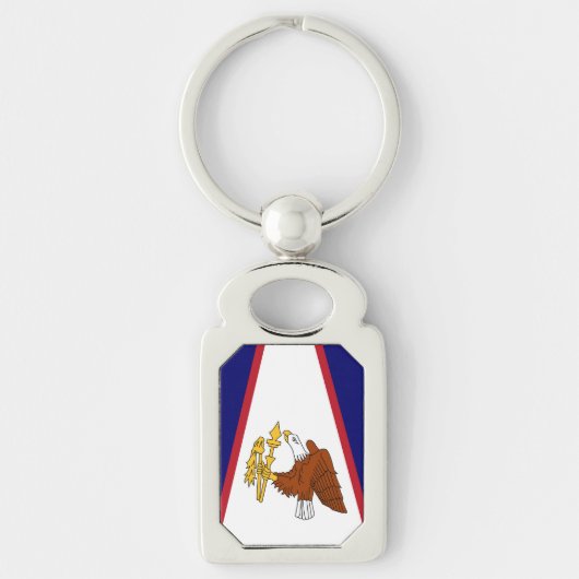 アメリカ国旗を持つ愛国的キーチェーン キーホルダー (正面)