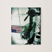 アメリカ国旗を持つ愛国的軍隊第二次世界大戦飛行機 ジグソーパズル (縦)