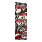 アメリカ国旗を持つ愛国鹿 タンブラー (回転右)