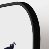 アメリカ国旗を持つ月の下のアメリカのカメ ピックルボールラケット (左詳細)