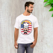 アメリカ国旗を持つ歓迎シェフ Tシャツ
