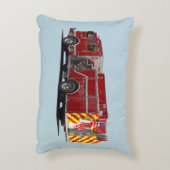 アメリカ国旗を持つ消防車の背面 アクセントクッション (裏面(縦))